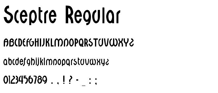 Sceptre Regular font